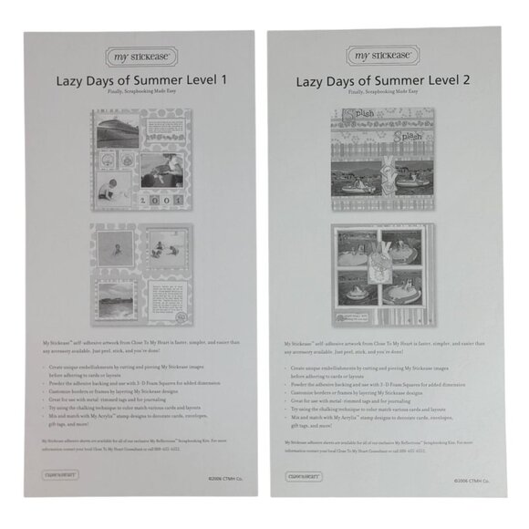 Close to My Heart Reflections Stickease X7066C Lazy Days of Summer Turtles NEW - Picture 4 of 8